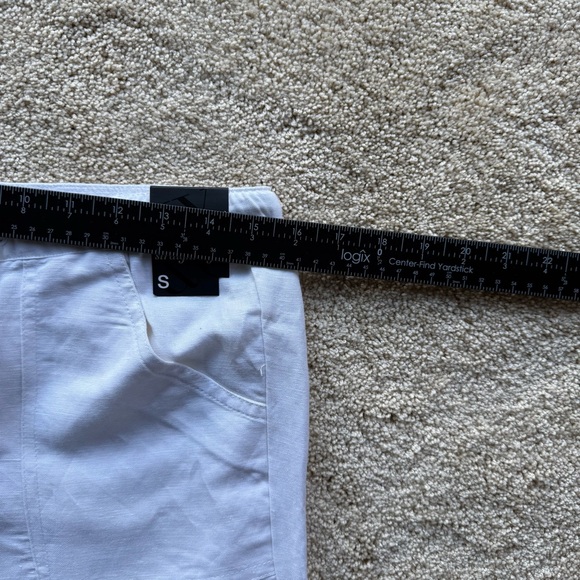 NY & Co White Linen Blend Straight Leg Pants NWT Size S - Picture 4 of 5